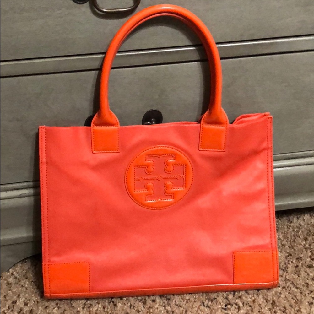 Tory Burch Ella tote orange ( LIKE NEW )